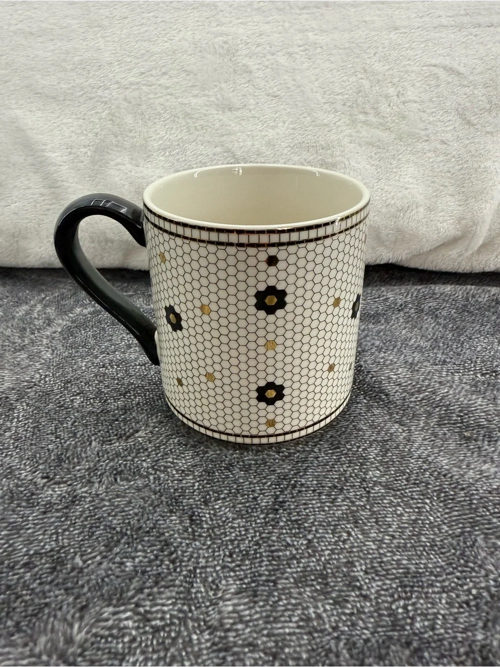 Anthropologie The Bistro Tile Stoneware Mug Monogram Initial A Mosaic-New
